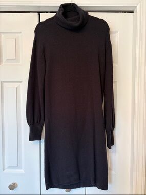J. Crew Black Turtleneck Long Sleeve Sweater Dress